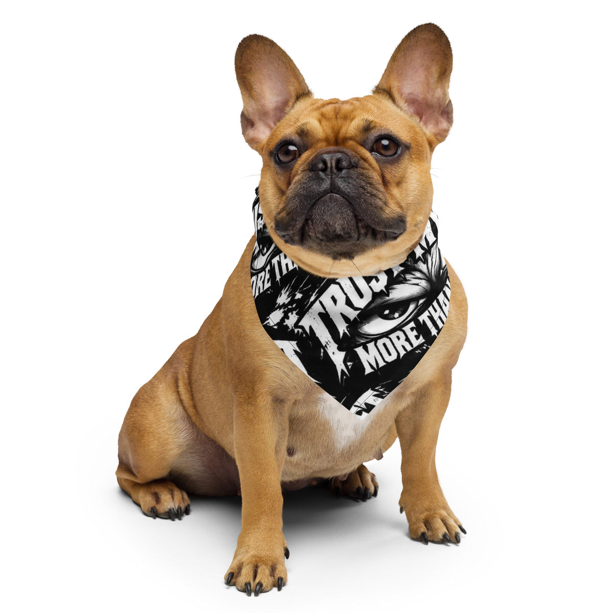 I Trust My Pet™ Matching All-Over Print Bandana, front view