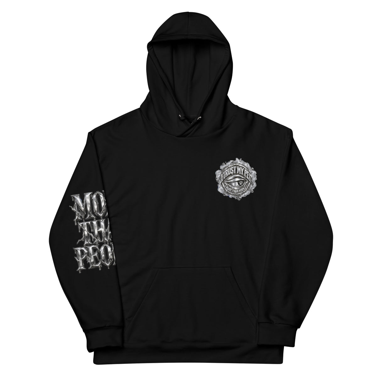 I Trust My Pet™ Chrome Eclipse All-Over Print Hoodie, front view