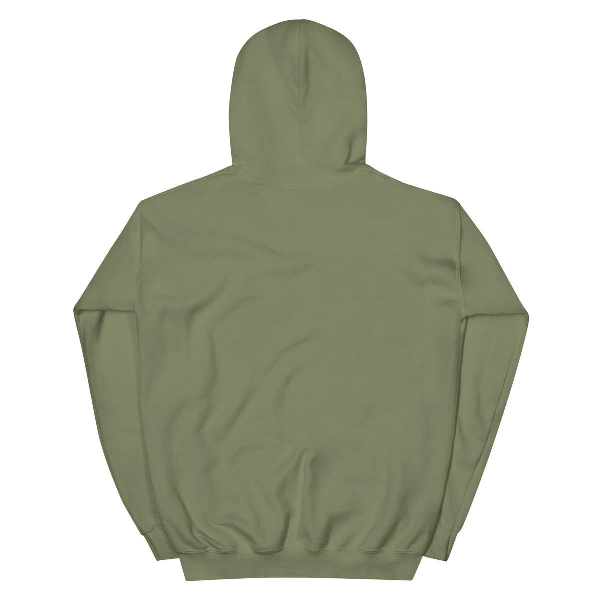 I Trust My Pet™ Chrome Rift Pullover Hoodie in Military Green, back view