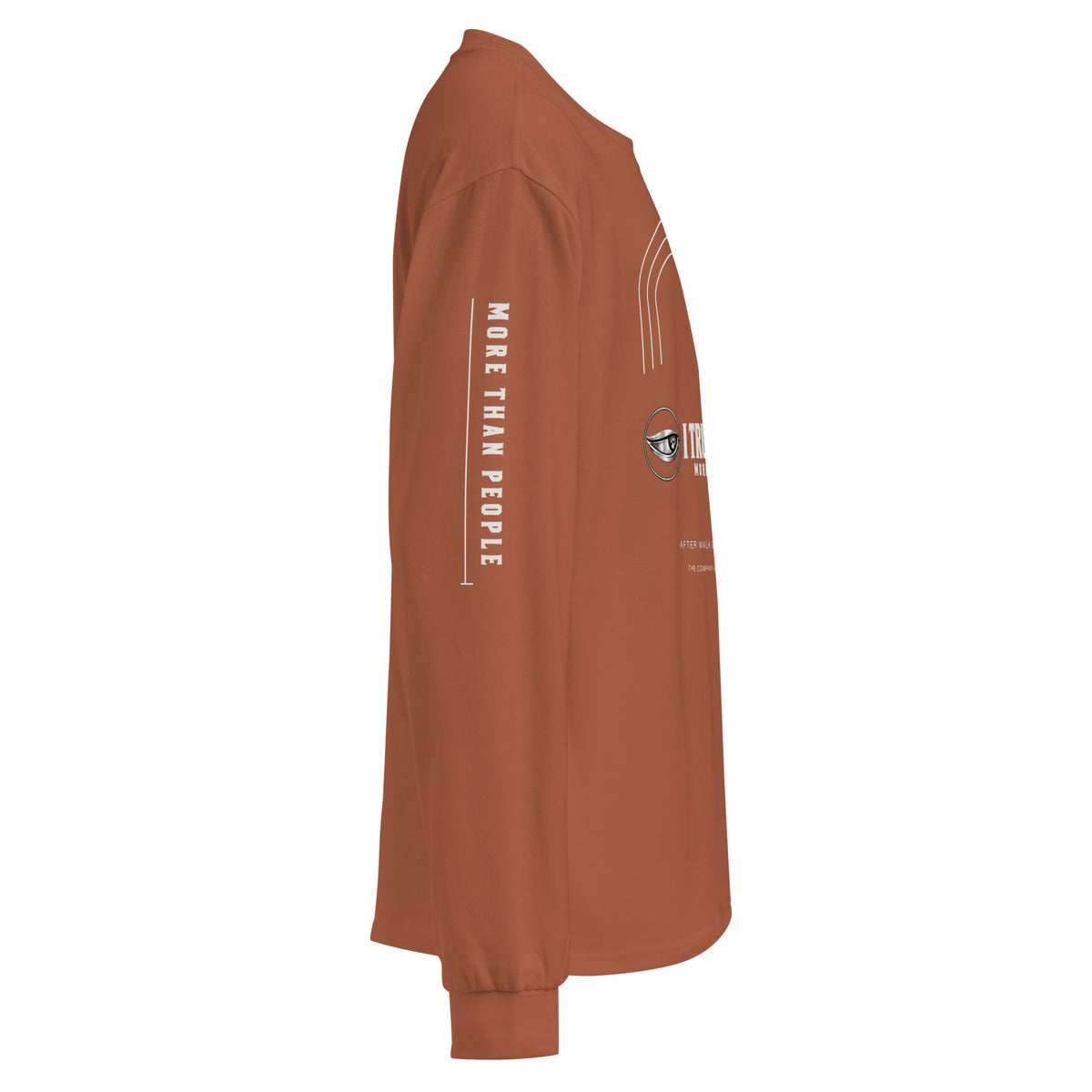 I Trust My Pet™ After Walk heavyweight cotton long sleeve in clay, right sleeve More than people detail.