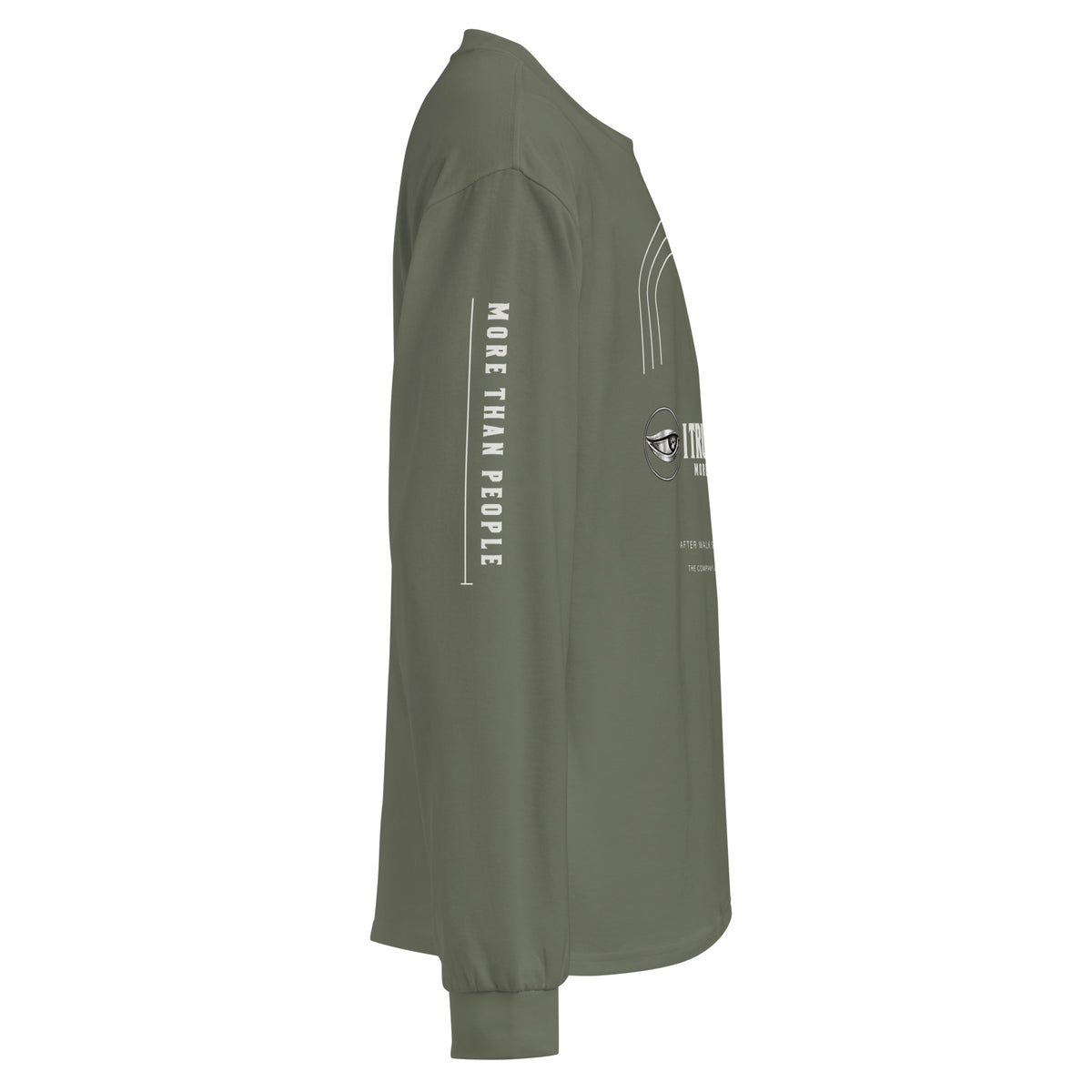 I Trust My Pet™ After Walk heavyweight cotton long sleeve in cypress, right sleeve More than people detail.